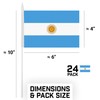 G128 24 Pack Handheld Argentina Argentinian Stick Flags | 4x6