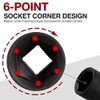 Aloanes 3/8-inch Drive Standard Impact SAE Socket 9/16", High-Torque 6-Point