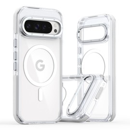 Aijohnny Phone Case for Google Pixel 9 Pro XL, [Compatible with Magsafe], Shockproof Protective PC Phone Cover, Clear Lightweight Slim Ultra-Thin Case for Women and Men (Google Pixel 9 Pro XL)