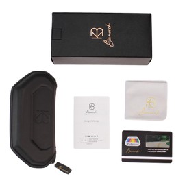 BUNVICK Polarized HD Genuine Glass Sunglasses for Men and Women, Italian Design, Anti-Glare,UV400,Corning True Glass Lenses(8201 Rome Gray)