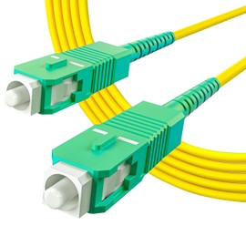 10Gtek SC/APC to SC/APC Simplex Fiber Patch Cord, 9/125μm SMF, LSZH,9.8 ft/3-meter