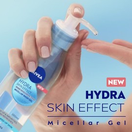 NIVEA Hydra Skin Effect Micellar Wash Gel (150ml), Cleansing Gel Face Wash for The Removal of Daily Impurities, Made with Pure Hyaluronic Acid and Micellar Technology