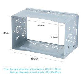 Sound-way Car Stereo Double DIN Universal Cage with Frame, Installation Dash Kit Mounting Metal Fitting Cage