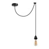 LEDSone Modern Adjustable Single-Head Pendant Light with E27 Socket for