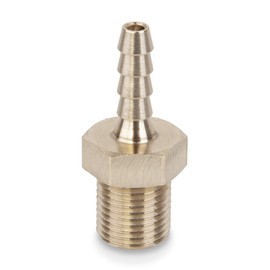 PrecisionGeek - Aluminium 1/8 NPT to 4mm 5mm (3/16) Aluminium Push ON Barb Tail Hose Pipe Fitting (Brass)