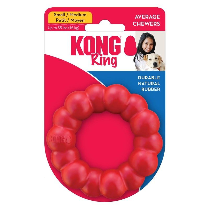 KONG Ring - Natural Rubber Ring Toy for Healthy Chewing