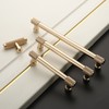 9BUILD 10 Pack Knurled Cabinet Pulls 3.75 Inch Brushed Gold