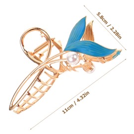 Healvian 3pcs Flower Claw Clips for Women Vintage Hair Accessories with Pearl and Leaf Design for Daily Use and Special Occasions Durable Strong Hold Hair Clips