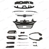 NAYSON 16PC For Accord Sport 2018-2020 Front Black Grille Fog
