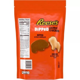 Reese's Reese’s Dipped Animal Crackers 24oz Kosher Peanut Butter Milk Chocolate Covered