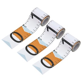 PATIKIL Fish Ruler, 3 Pack 53 Inch Fish Measuring Tape Waterproof for Fishing Boat Kayak Workbench, Orange
