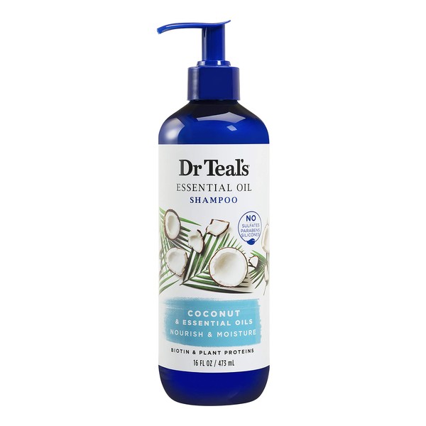 Dr Teal's Shampoo, Coconut & Essential Oils 16 Fl Oz