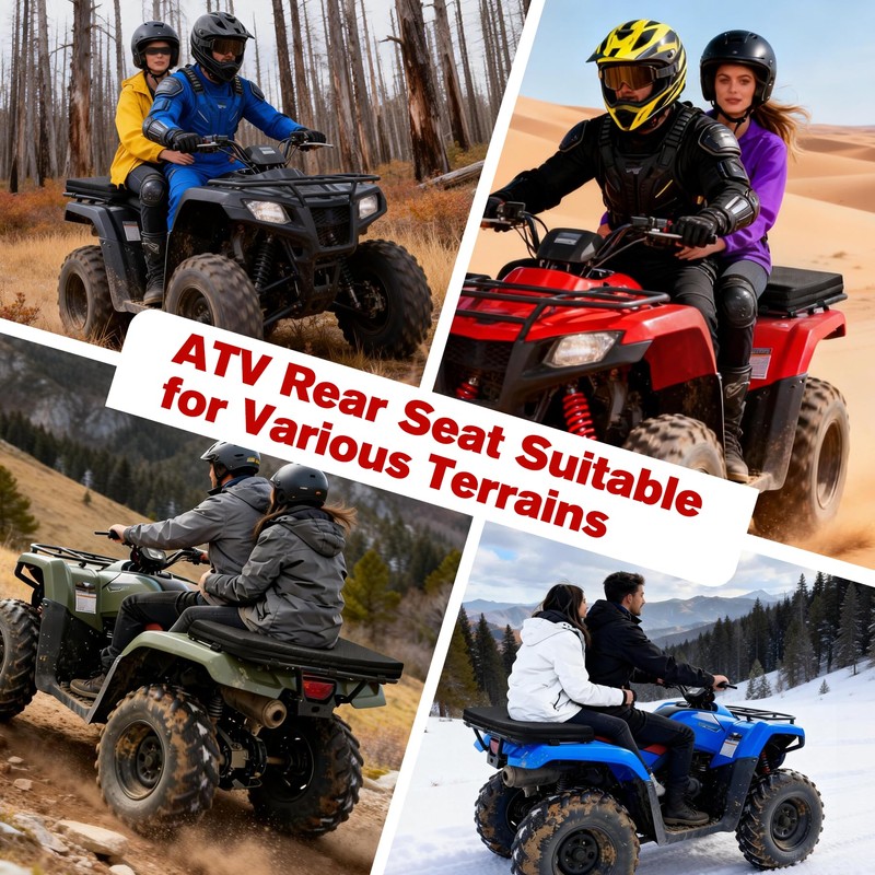 ATV Rack Pad Universal Water-Resistant Four Wheeler Rack Seat Cushion