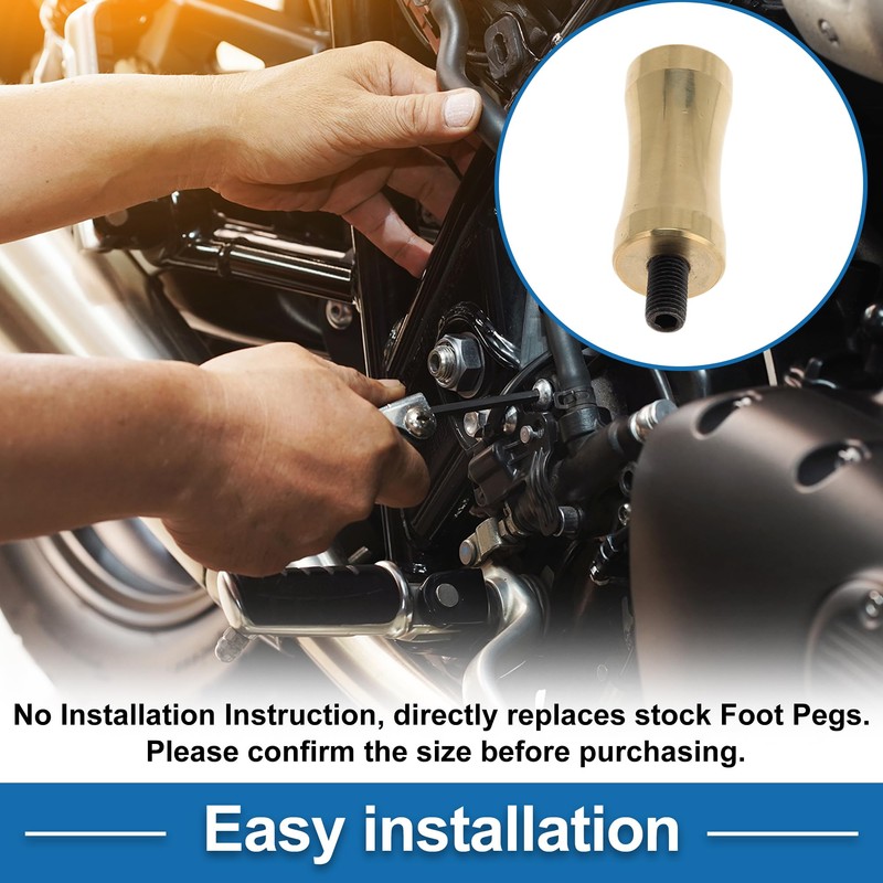 REPAIROCK Brass Motorcycle Shifter Footrests Pegs for HARLEY-DAVIDSON 883R Cylinder