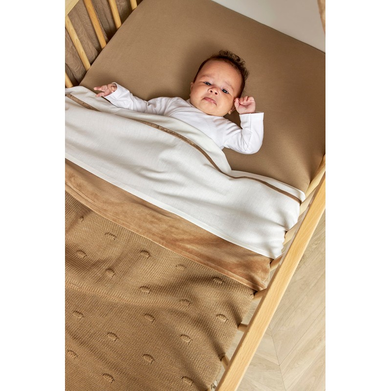 Meyco Baby Plain Fitted Sheet for the Cot Bed (Flat