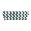 Canvas Eyeglass Case Front Closure Chevron Design Gray Fits Small/Medium