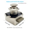 MTSmart Pack of 6 Motorhome Locks, Cabinet Push Lock Button