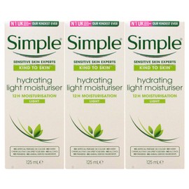 3 PACK OF Simple Hydrating Light Moisturiser 125ml