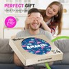 4 x Boxed Round Coasters - Name Amaris Tropic Flamingo