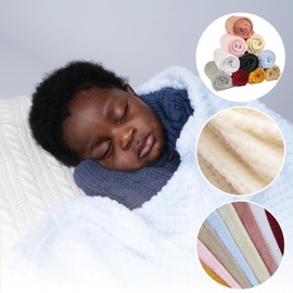 Soft Touch Baby Blanket for Newborn, Supersoft Waffle Blankets for Newborn Baby Boys and Girl Blanket. Car Seat, Pram, Cots 0-2 Years. 75 x 100cm