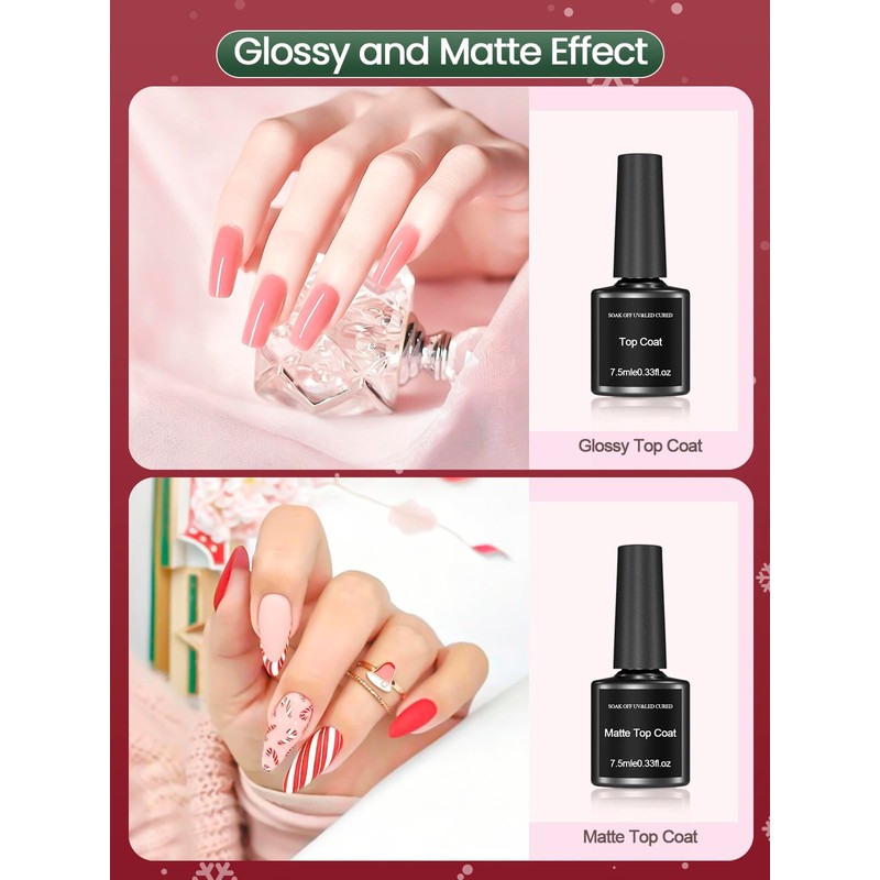 JIASHENG Gel Nail Polish Kit with UV Light, 60 Colors