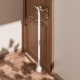 Portable Anti-theft Door Stopper Lock for Hotel, Home & Travel White/1.2-1.9m