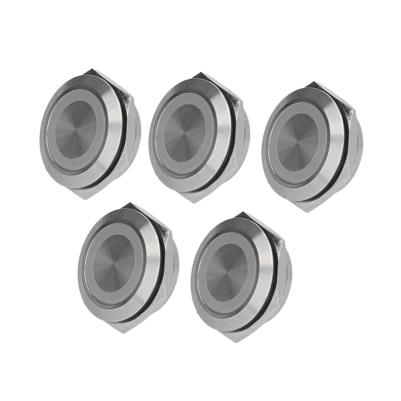 5Pcs Momentary Push Button Switch Metal Auto Reset Ultra Thin