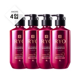 Amore Ryeo Jayangyunmo 9EX Hair Loss Symptoms Professional Care Shampoo 4 Pack Collection - 03 Sensitive Shampoo 400ml 4pcs / 아모레 려 자양윤모 9EX 탈모증상전문케어 샴푸 4입 모음 - 03 민감성용 샴푸 400ml 4개