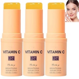 Vitamin C Face Serum Stick Brightening&Hydrating Serum for Dark Spots,Wrinkle Remover for Fine Lines,Even Skin Tone&Under Eye Brightener|Face&Body Balm Stick,Suitable for Skin&Anti-Aging Care (3PCS)