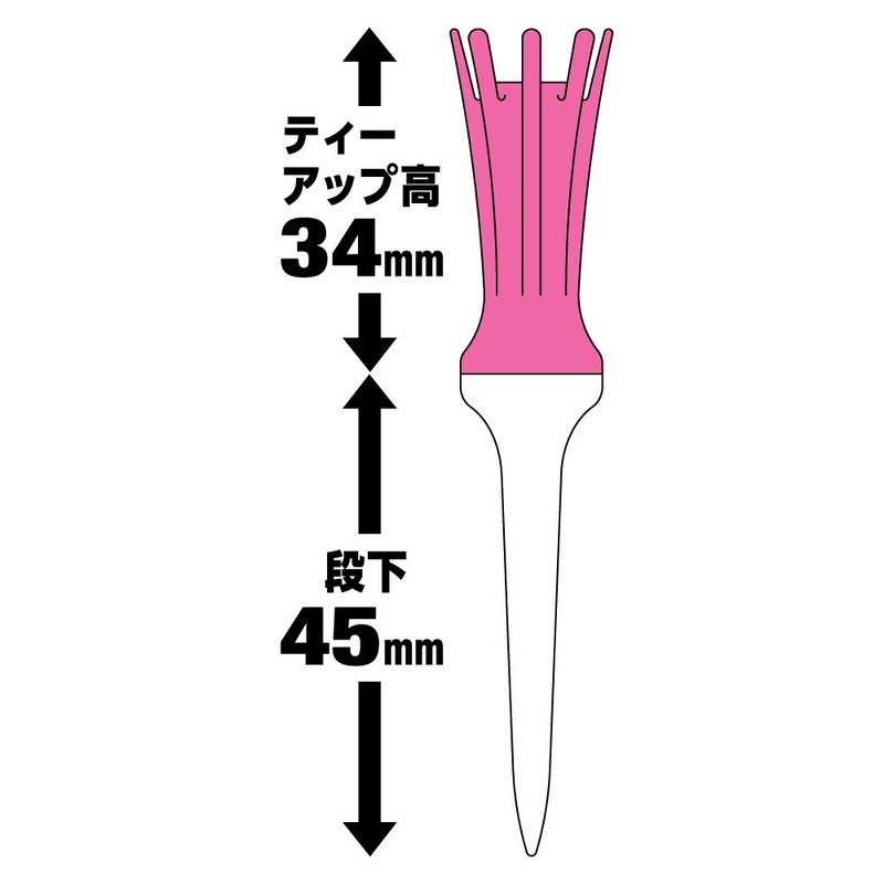 Daiya Golf TE-410 Aero Spark Tee, Semi-Long