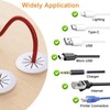 MOROBOR Flexible Silicone Cable Cord Grommet, 8pcs 1.5 Inch White