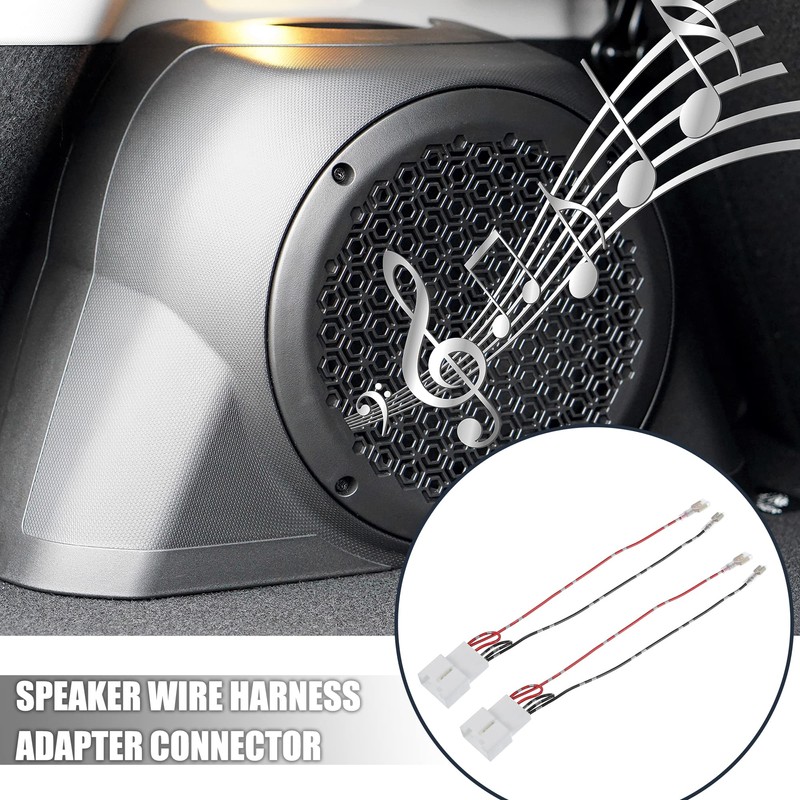 X AUTOHAUX 2 Pcs Car Speaker Connector Wire Harness Adapter