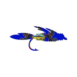 Pennsylvania Fly Fishing Sticker FA Graphix Vinyl Decal PA Fish Lure Tackle Flies - 6.50 Wide
