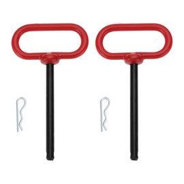 eMagTech 2 Sets Trailer Towing Handle Hitch Clevis Pin and Clip 3/8 x 4 Inch Trailer Tow Hitch Pins for Lawn Mower Trailer Towing Cargo Boat(16.8 x 9.3cm)