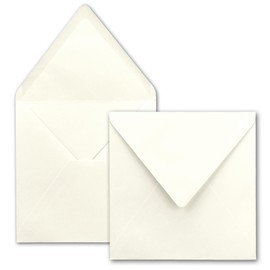 FarbenFroh® Series Square Envelopes Without Window, 15.5 x 15.5 mm Wet sealing for Wedding Cards, Invitations and More