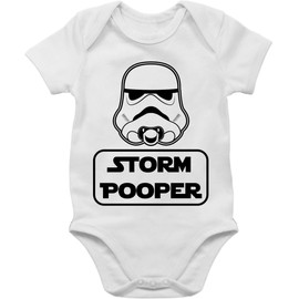 Shirtracer - Baby Bodysuit Boy Girl - Sayings - Storm Pooper, 1 White
