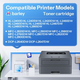 TN830XL 2PK Black High Yield Printer Toner Cartridge Compatible TN830XL TN 830XL Toner Cartridge Replacement for Brother TN830XL TN-830XL TN830 TN 830 Toner Cartridges HL-L2460DW DCP-L2640DW (2 Pack).