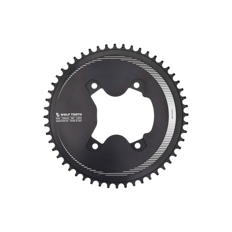 Wolf Tooth 110 BCD Asymmetric 4-Bolt Aero Chainrings for GRX