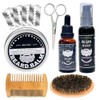 8 pz kit de crecimiento de barba, rodillo derma, bálsamo,