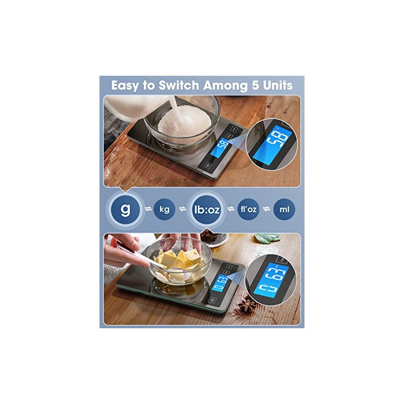 Nicewell Digital Kitchen Food Scale 22lb for Cooking Baking |