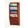 Pemberly Row 4 Pocket Magazine Wall Rack in Mahogany