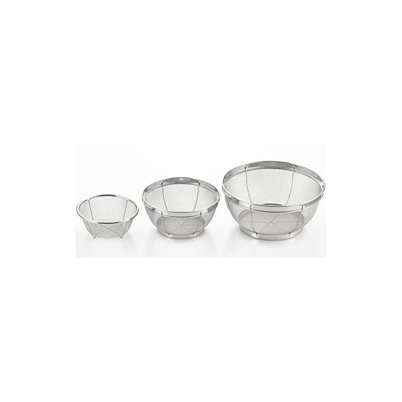 Yoshikawa Colander, 3-piece (5.9, 7.5, 9.8 inches (15, 19, 25