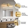 CCYCOL Gold Bathroom Vanity Light Fixtures - 30 inch Rotatable
