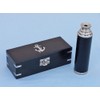 Hampton Nautical Captain's Chrome/Leather Spyglass Telescope with Black Rosewood Box,