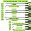 Doaho 12PCS Automotive Hook and Pick Tool Set,Long & Mini