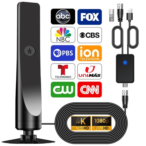 Indoor TV Antenna with Amplifier 680+ Miles Range & Signal