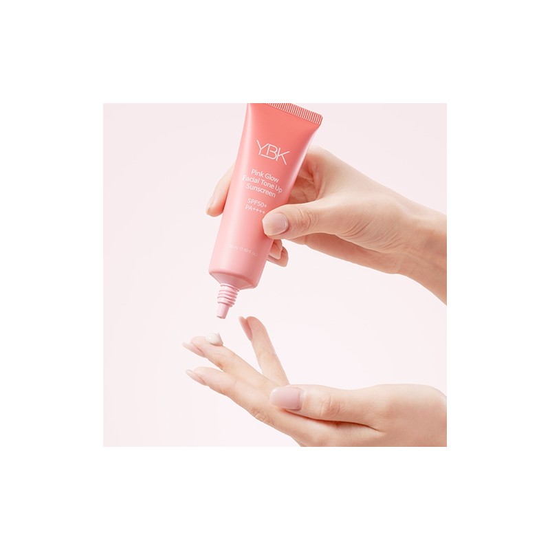 [YBK] Pink Glow Facial Tone-Up Sunscreen / [YBK] 핑크 글로우