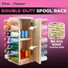 Pink Power 84 Spools Thread Holder Stand - 360° Full