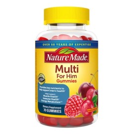 Nature Made Multivitaminico Para Hombre For Him 70 Gomitas Sabor CEREZA Y VAYAS MIXTAS