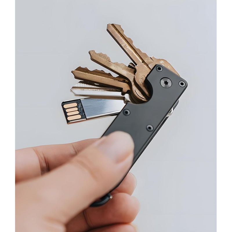 AtEaze Compact Metal Key Organizer Holds up to 6 Keys